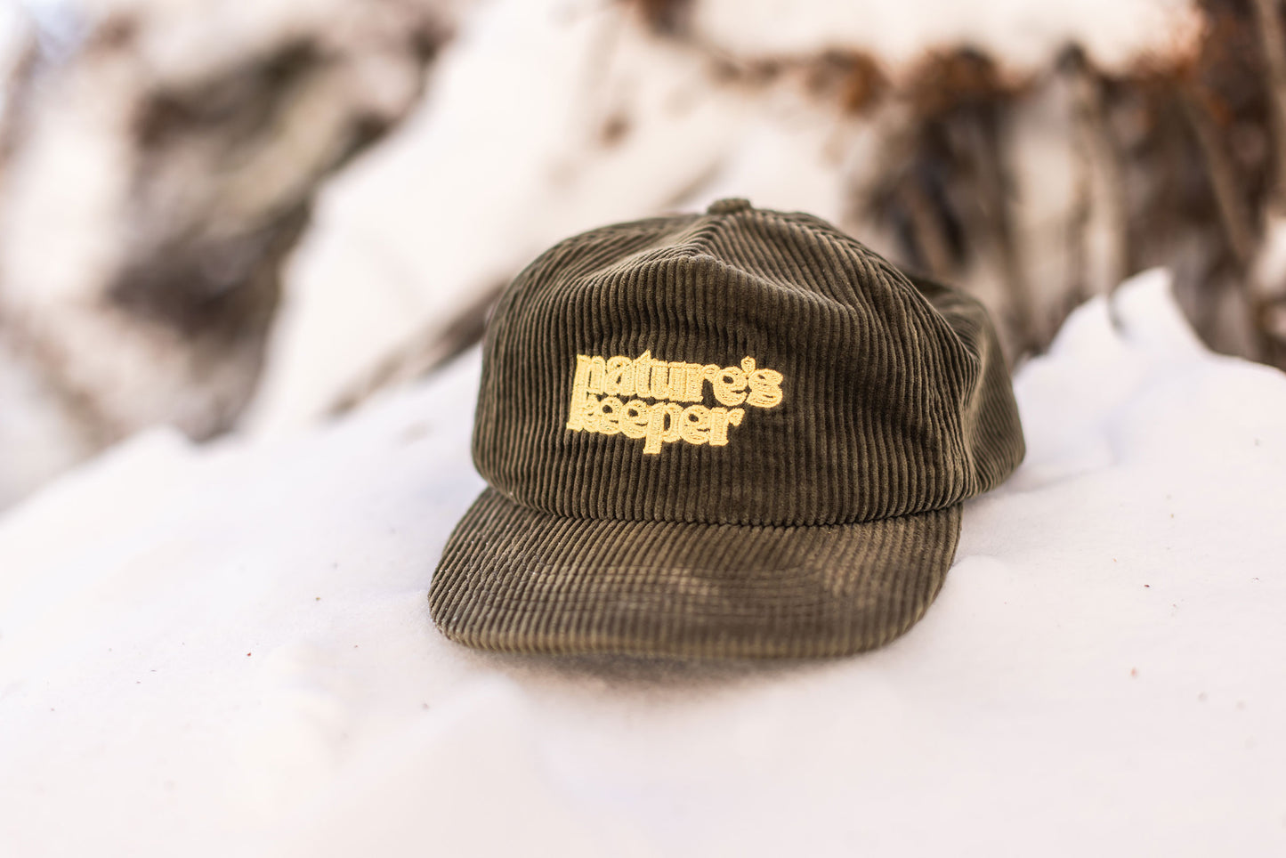 NatKe Green Corduroy Hat