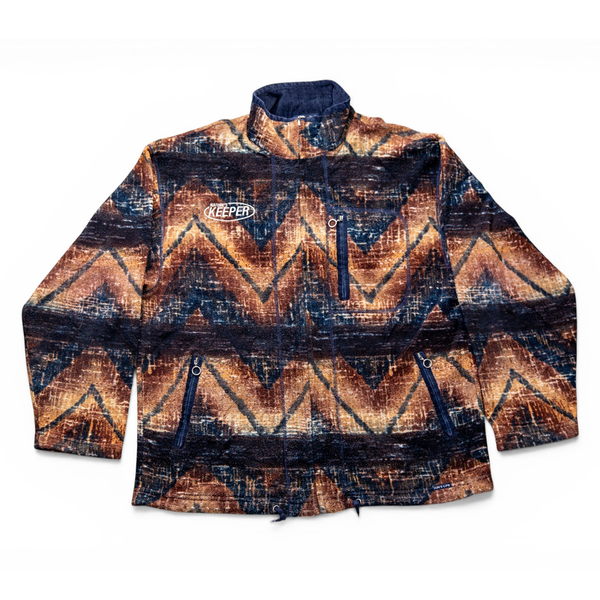 Vintage Upcycled Farmhouse Full Zip Fleece