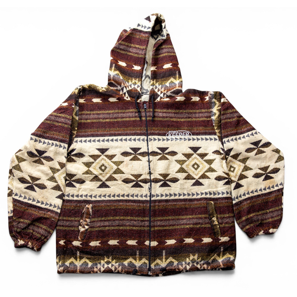 Vintage Upcycled Fleece Hoodie Zip